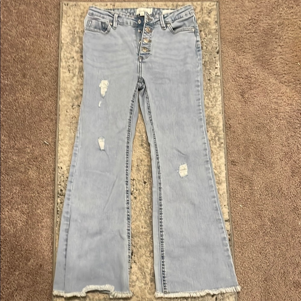 Women's Light Blue Flared Jeans